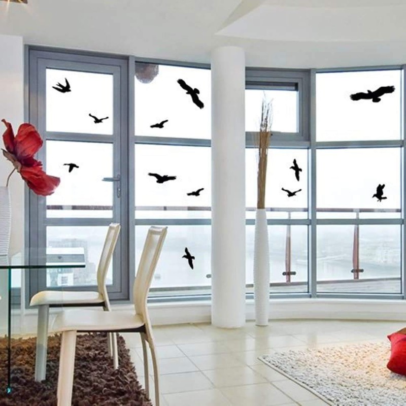 Window Alert Bird Stickers Silhouettes Glass Door Protection Save Birds,