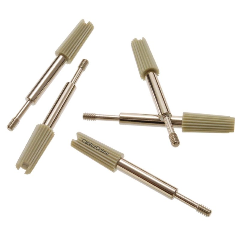 CablesOnline 25-Pack Plastic Metal Thumb Screws #4-40 UNC for Parallel/Serial