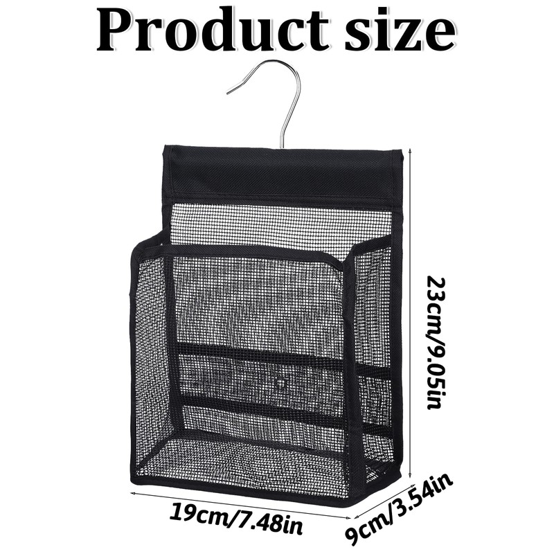 Xelsluthe MesMesh Shower Caddy Hanging Organizer With Hooks, PVC Bathroom