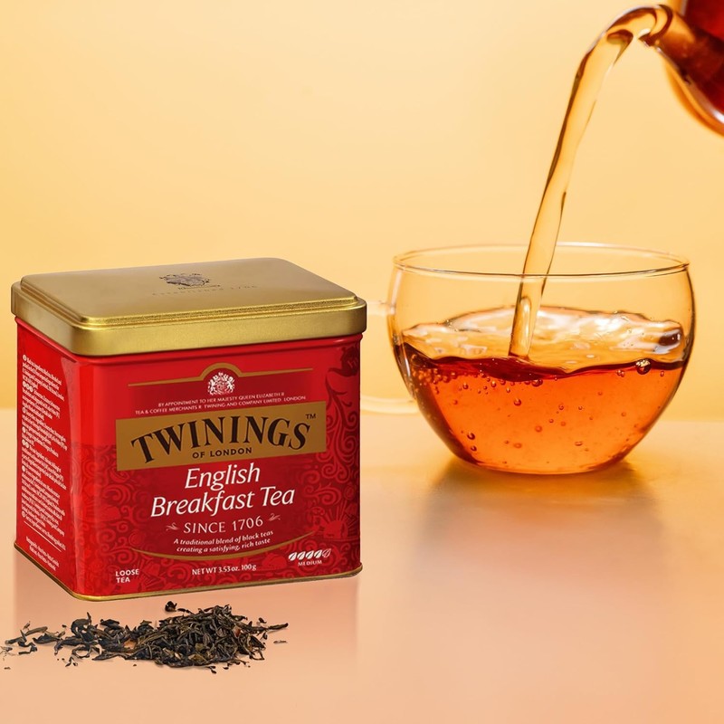 Twinings English Breakfast Loose Tea Tin, 3.53 Ounce Tin (Pack