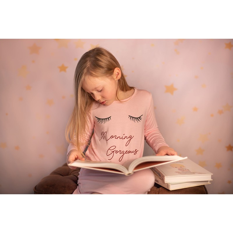 Arshiner Girls Nightgowns Long Sleeve Print Pajamas Nightdress for Kids