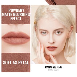 Oulac Matte Lipstick for Women–Long Lasting Lipstick up to 8 Hours Wear Waterproof Lipstick&Smudge Proof Highly Pigmented Smooth Formula Full Coverage Lip Colour, Vegan&Cruelty Free Lip Makeup RM04