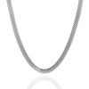 Quadri - 925 silver chain with women's mesh chain, mesh