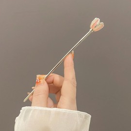 XINGNIAO Flower Hair Pins Metal Hairpin Tulip Blossom Hair Stick for Women and Girls