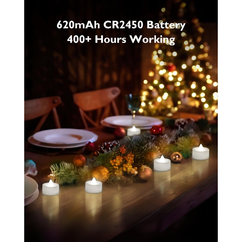 BEICHI Remote Candles, 12 Pack Timer Candles, Flameless Tea Lights