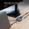 Monkey Ladder USB-C to HDMI/VGA/USB3.0/PD Converter 15cm Grey