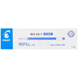 Pilot BLS-G2-7-L Refill Pen for G-2 Gel 07 Blue (Pack of 12)