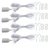 Rextin 4 pcs E26/E27 LED Light socket 5.9FT extension cord