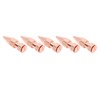 5Pcs Clothing Spikes 8x26mm Hex Rose Gold Strong Copper Punk
