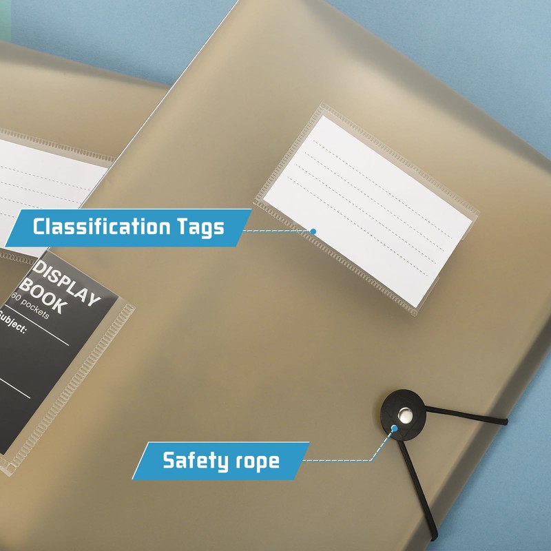 2 Pcs A4 Display Folders, 120 Pockets A4 Display Book