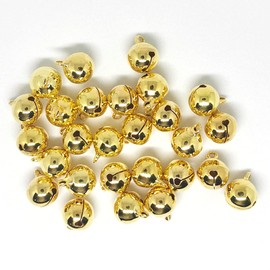 50 Pcs Small Bells Gold Jingle Bells for Crafts Electroplated Bronze Bells 1/2 inches Craft Bells for Gift Box Decoration Pet Christmas DIY Crafts