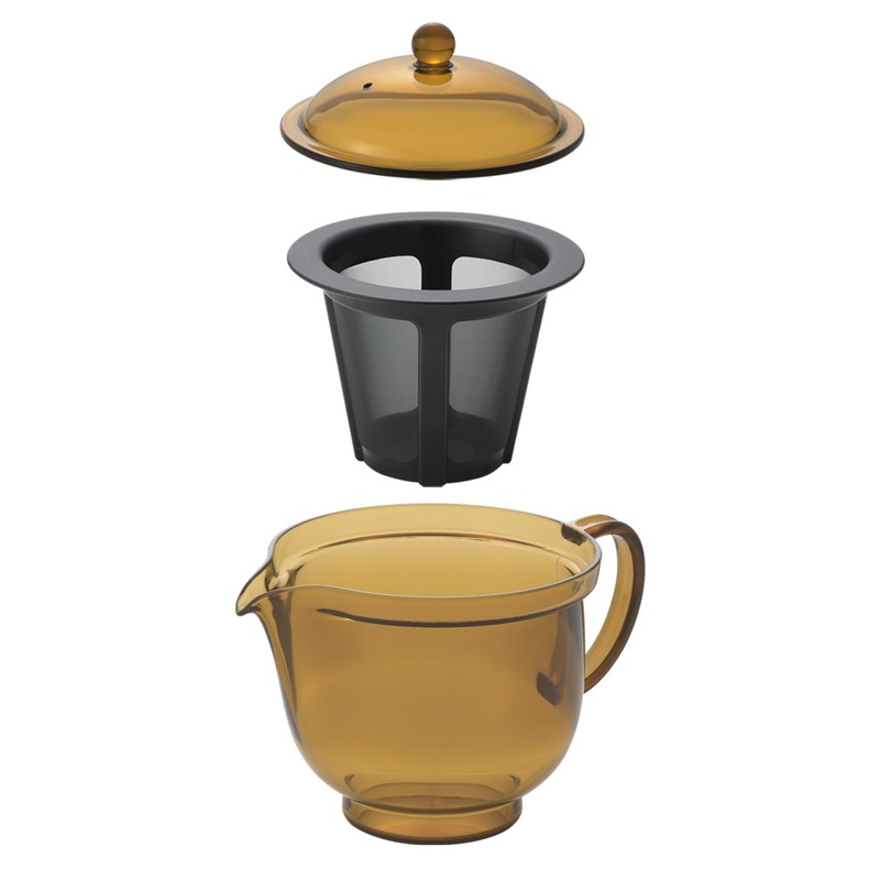 Akebono Sangyo TW-3772 Light and Unbreakable Coffee Teapot, Behind, L