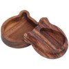 Guitar Pick Box Sapele Wood Cartoon Bear Instrument Accessories Storage