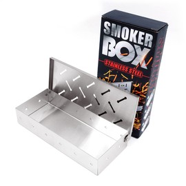 Shiwaki BBQ Smoker Box,Stainless Steel Smoke Box,Smoke Generator,Meat and Fish Smoker,for Indoor Outdoor Charcoal BBQ Grill Grill Meat