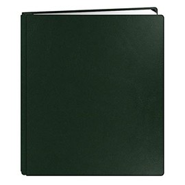 Pioneer Photo Albums 20-Page Family Treasures Deluxe Hunter Green Bonded Leather Cover Scrapbook for 8.5 x 11-Inch Pages