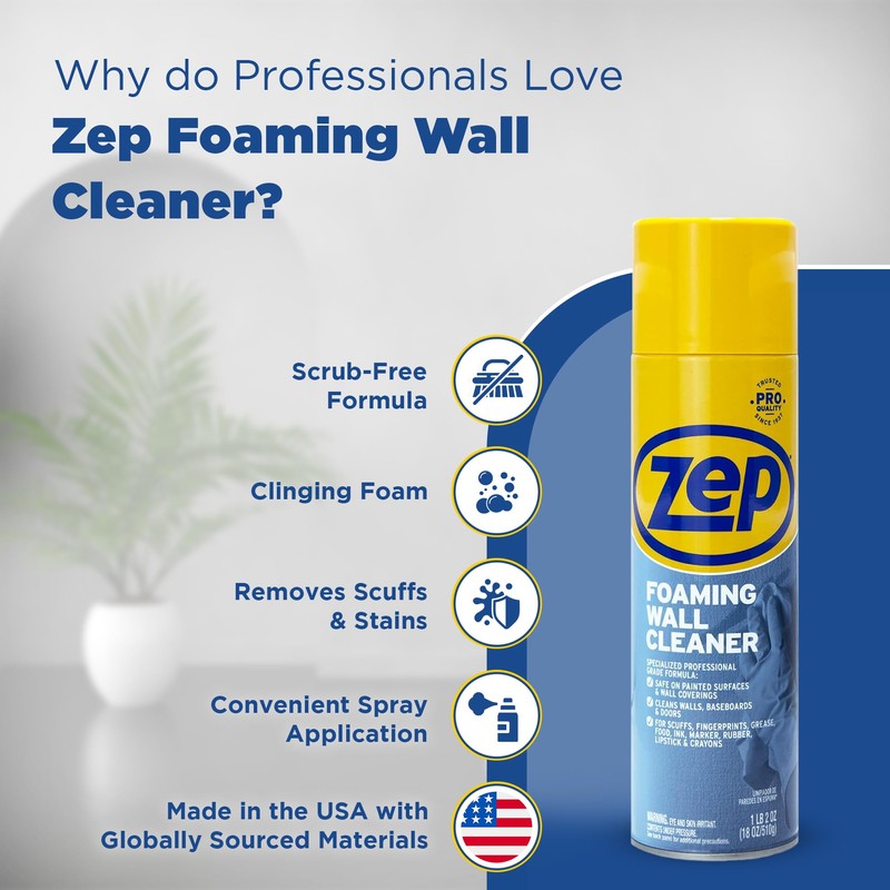 Zep Foaming Wall Cleaner - 18 oz (Case of 4)