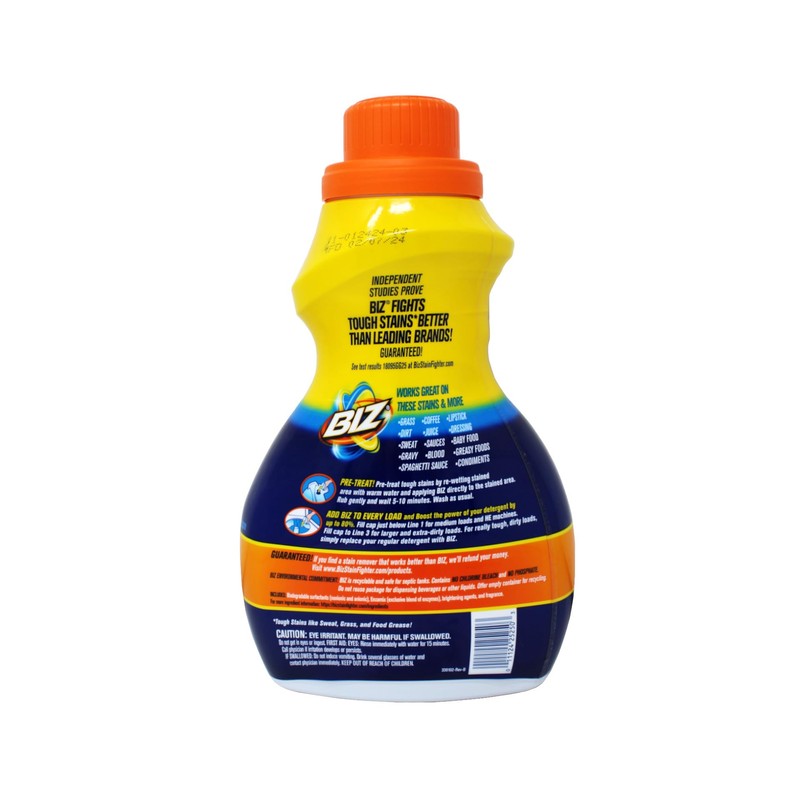 Biz Stain and Odor Eliminator, Color Safe Formula, 50 fl