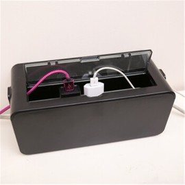 Cable Tidy Box Wire Storage Box Socket Plug Board Finishing Box Power Junction Box Desktop Cable Organizer 2 Colors Practical Design (Color : Black, Size : 10.5X12.3X25.2CM)