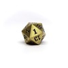 Metal D20 Single Dice - Legendary Metal Design with Signature