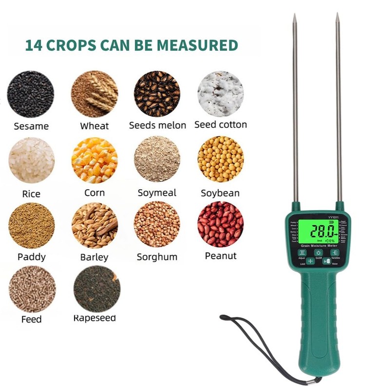 Portable Hay Tester, Hay Bale Tester with Probe for Sesame