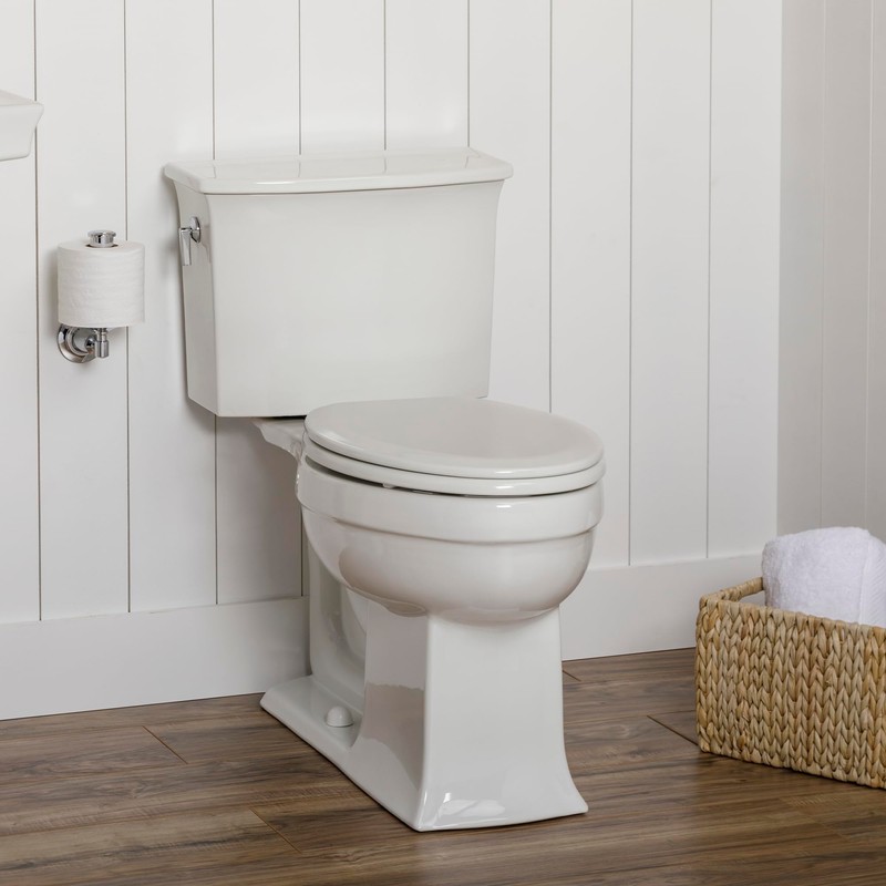 Mayfair Cameron Black Toilet Seat, Non Slip Heavy Duty Wood,