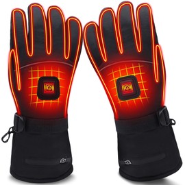 IFWATER Rechargeable Heating Gloves with Waterproof Touchscreen for Arthritis Hands Pain Winter Warm Electric Heated Gloves for Freezer Work and Daily Activities (XL Size)