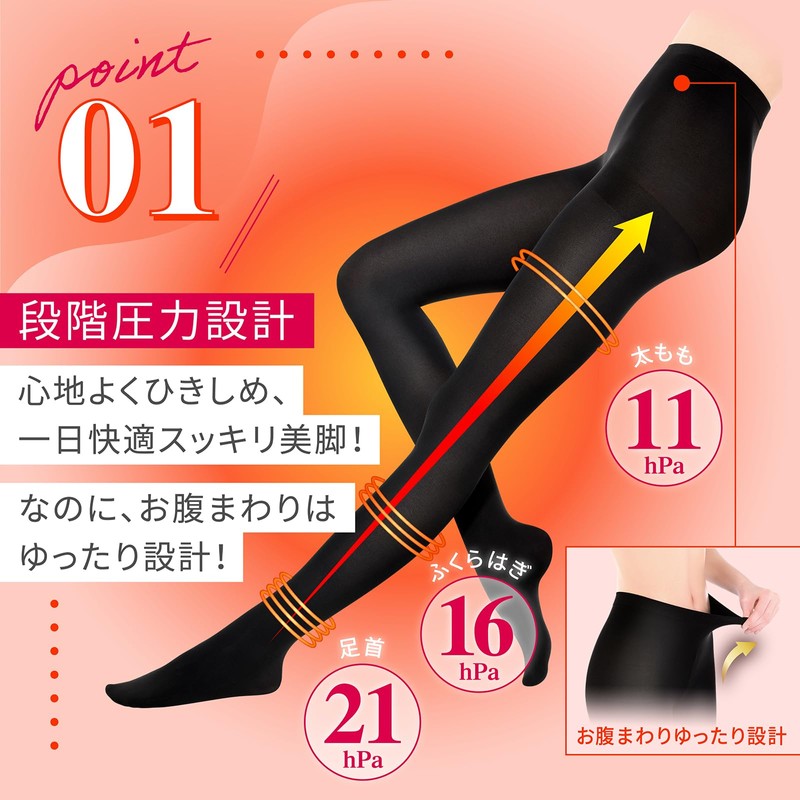 Slim Walk Tights, Warm Tights, Smooth Touch, SM Black, Compression