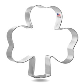 Foose Shamrock Cookie Cutter 5 Inch –Tin Plated Steel Cookie Cutters – Shamrock Cookie Mold