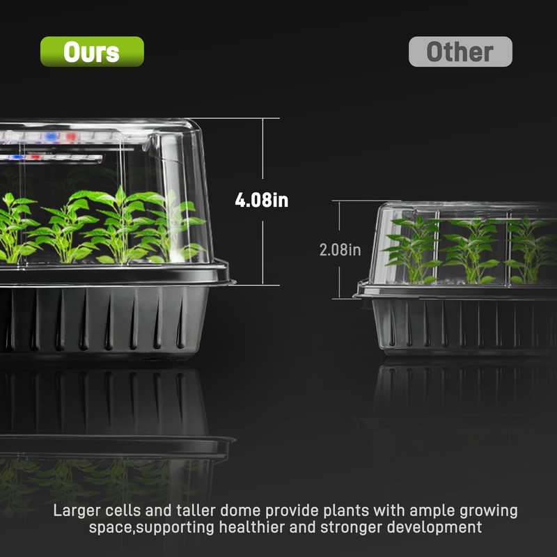Mulctun 120-Cell Seed Starter Tray with Grow Light, Seedling Starter