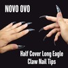 NOVO OVO Halloween 504 pcs Half Cover Curved Stiletto Long