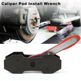 G-PLUS 360° Brake Caliper Press Tool with 2 Groups Steel Plates,4 in 1 Universal Disc Ratchet Brake Caliper Tool,Ratchet Piston Spreader Automotive Tools Car Brake Repair & Instalation Red