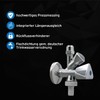 kör4u Combination Angle Valve Chrome, 1/2 Inch with Backflow Preventer,