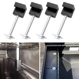 gunhunt 4 PCS Truck Tool Kit, Aluminium Alloy Truck Mounting Kit, J Hook Truck Tool Kit, Universal Truck Fixer Tool Box Set (Black)