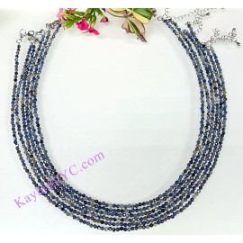 Wholesale Lot 6 Pcs 2mm Natural Sapphire Necklaces Crystal Healing Energy