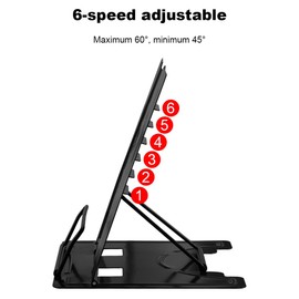 GmeDhc Metal Reading Stand Children Height Adjustable Cosmic Solar System Planet Foldable Bookcase, 6 Levels Adjustable Reading Stand for Study, Work, Reading