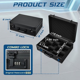 Card Storage Box for 3" x 4" 35pt Toploaders, Sports Cards Case with Lock, Trading Card Storage Box Holds 750 Top Loaders or 190 Magnetic Holders, Card Collection Box for Collectors, X-Large