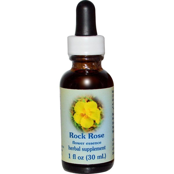 Flower Essence Services Dropper Herbal Supplements, Rock Rose, 1 Ounce