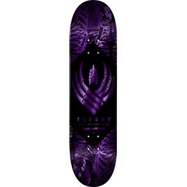 Powell Peralta Skeleton Flight Skateboard Deck, Purple Foil, 9.0" x 32.45"