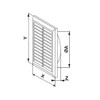 Brown Air Vent Grille 200mm x 200mm with Fly Screen