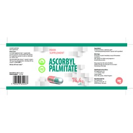 Ascorbyl Palmitate 500mg 120 Vegan Capsules, 3rd Party Lab Tested, High Strength Supplement, No Fillers or Bulkers, Gluten and GMO Free