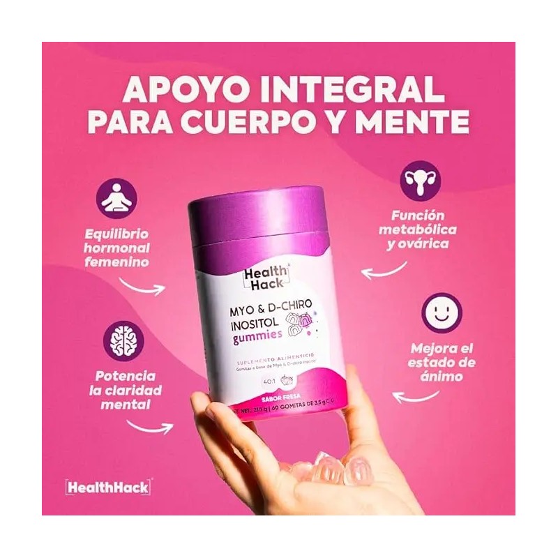 Health Hack Myo Chiro Inositol Gomitas Ratio 2000 Mio Vitamina