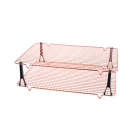 Nordic Ware Stackable Cooling 2 Copper Racks Plus 4 Snap-On Legs, 16.875 in × 11.5 in × 0.75 in