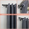 Lwiiom Double Curtain Rods with Aluminum End Cap and Full