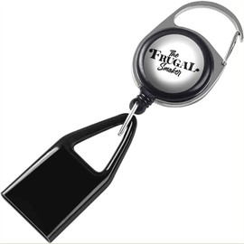 Frugal Smoker Clip Retractable Keychain Lighter Leash