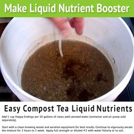 Happy Endings Compost Tea Mix (15 lbs) Concentrated All Purpose Organic Plant Nutrients - Indoor and Outdoor Plant Food