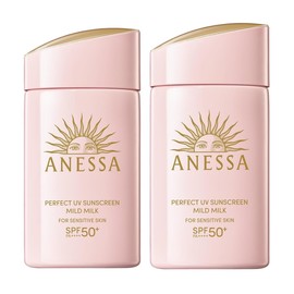 ANESSA Perfect UV Mild Milk, Set of 2, NA 2.4 fl oz (60 ml) x 2 Packs, Bulk Purchase, UV Protection, Sunburn Prevention