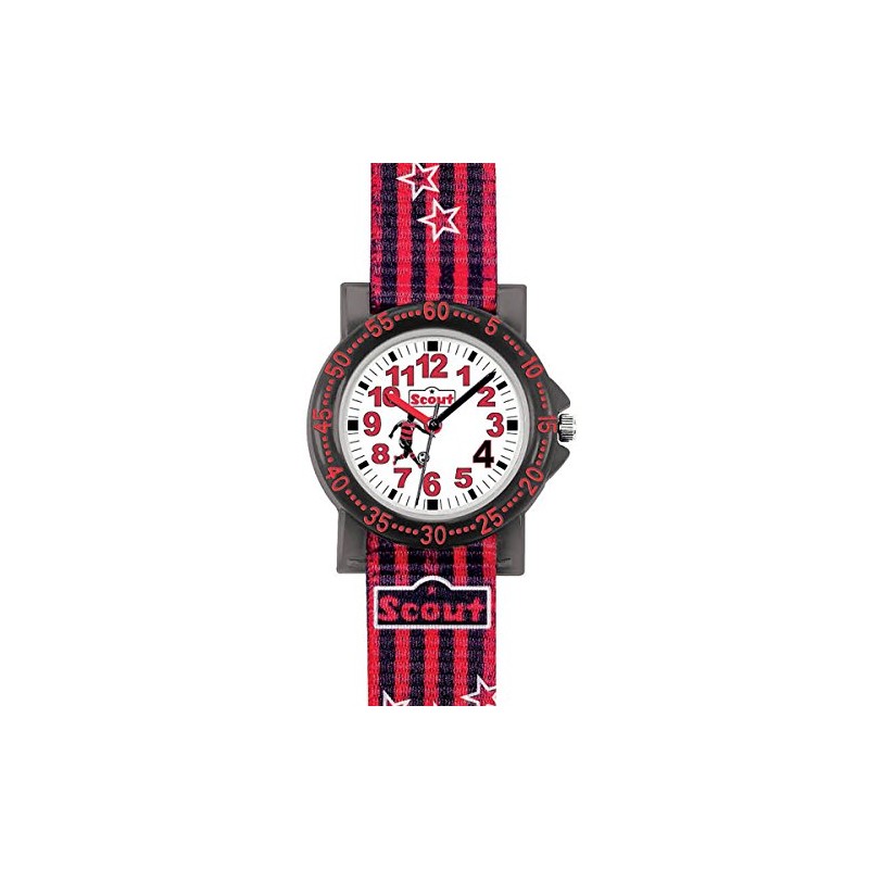 Scout Jungen Analog Quarz Uhr mit Textil Armband 280375006