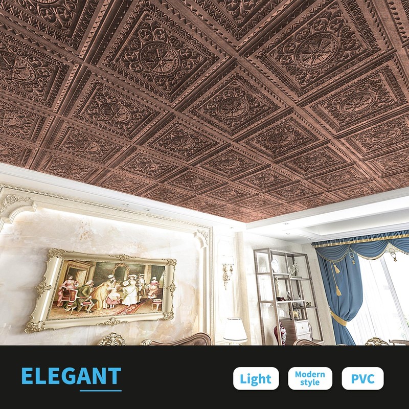 Art3d Drop Ceiling Tiles, Glue up Ceiling Tiles, 2'x2' Plastic