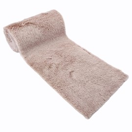 Fur Ribbon 15 x 200 cm, Slim Fur Look Table Runner, Decorative Ribbon Made of Fluffy Faux Fur, Available (Beige)