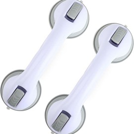 Grab Bars for Bathtubs and SHowers,Heavy Duty Shower Handle 2 Pack 12 Inch for Elderly  Assistance Products Seniors Suction Cup Removable Handicap Bath Grip Bathroom Safety Grips No Drilling